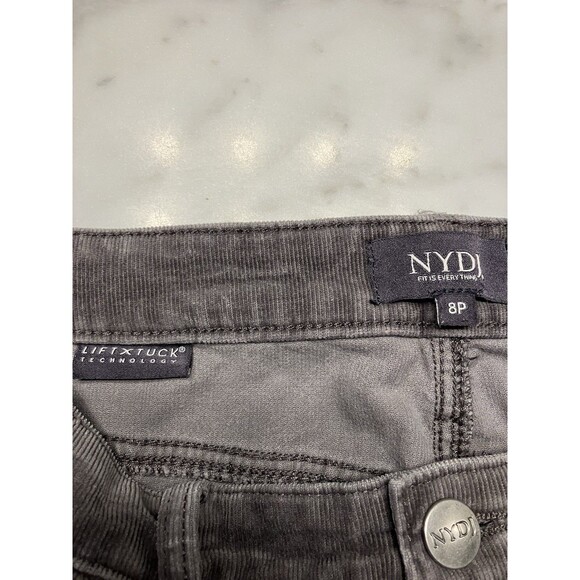 NYDJ Womens Petite Gray Corduroy Pants Size 8P - Picture 3 of 7